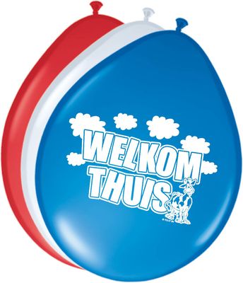 Welkom Thuis ballonnen - 8 stuks