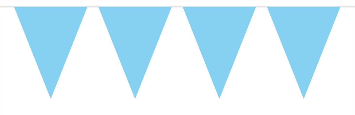 Effen Baby Blauw Vlaggenlijn - 10 meter
