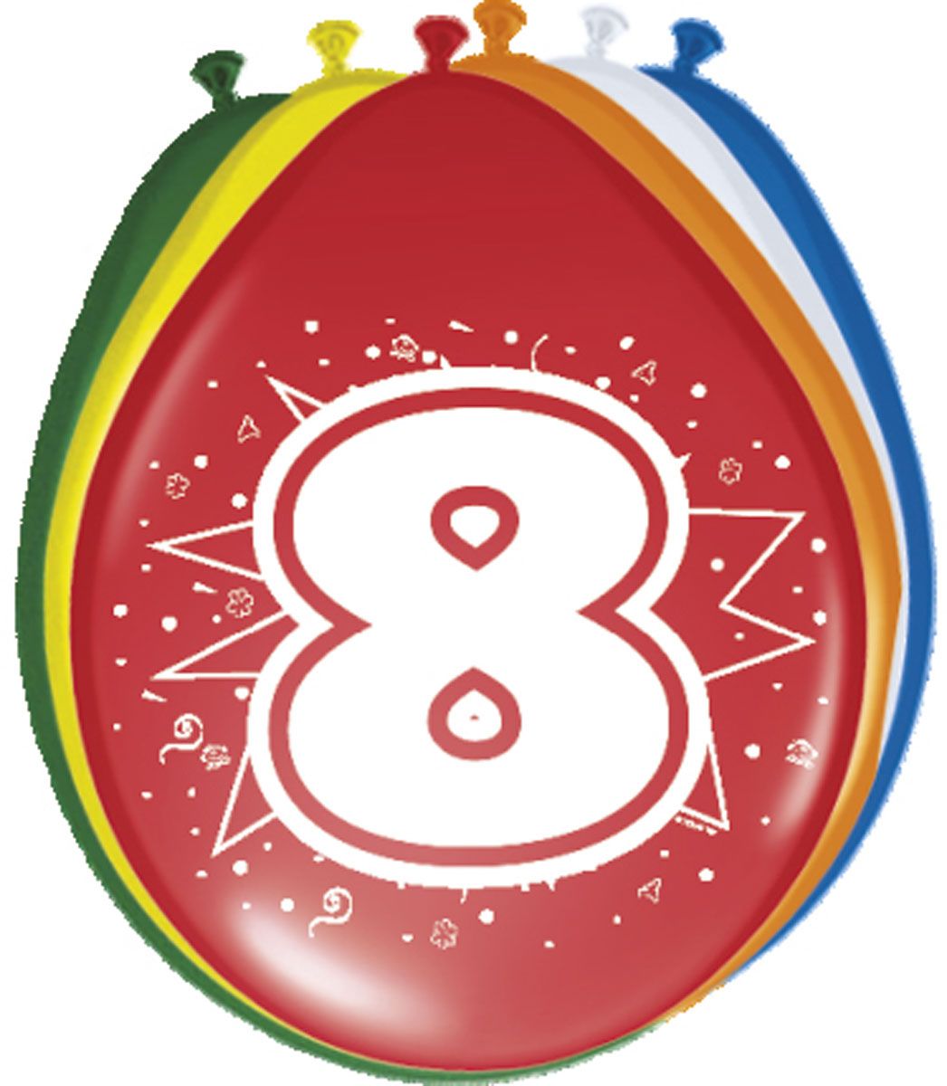 8 Jaar Ballonnen - 8 stuks