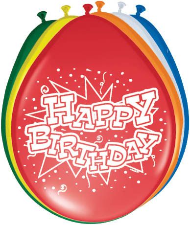 Happy birthday ballonnen - 8 stuks