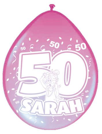 50 Jaar Sarah Ballonnen - 8 stuks