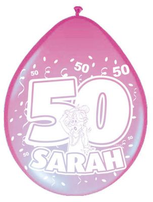 50 Jaar Sarah Ballonnen - 8 stuks