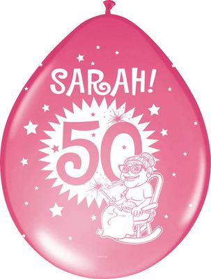 50 Jaar Sarah Ballonnen Knalfeest - 8 stuks