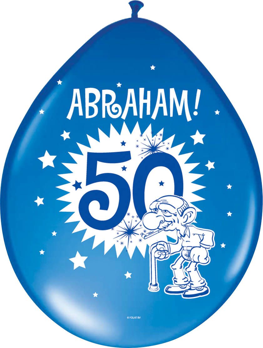 50 Jaar Abraham Knalfeest Ballonnen - 8 stuks