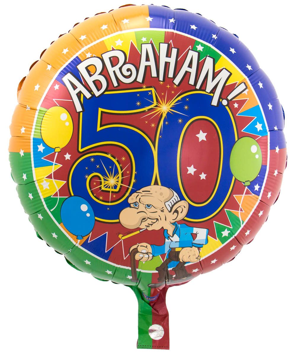 50 Jaar Abraham Knalfeest folieballon - 43cm