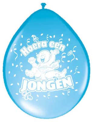 Geboorte Ballonnen - Hoera een Jongen - 8 stuks