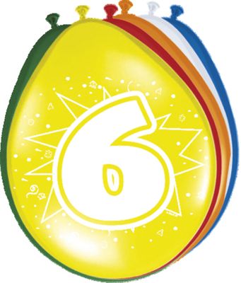 6 Jaar Ballonnen - 8 stuks