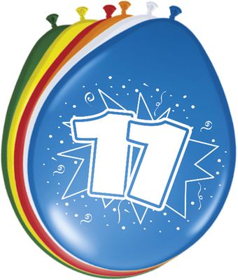 11 Jaar Ballonnen - 8 stuks