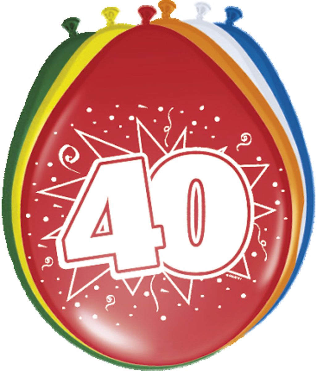 40 Jaar Ballonnen - 8 stuks