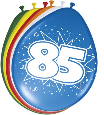 85 Jaar Ballonnen - 8 stuks