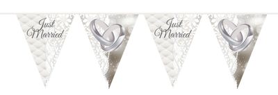 Just Married Bruiloft Vlaggenlijn - 10 meter