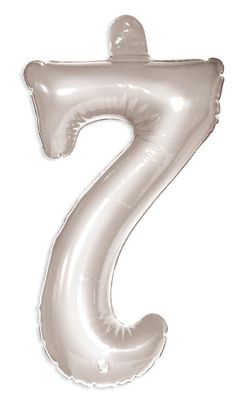 Opblaascijfer 7 zilver