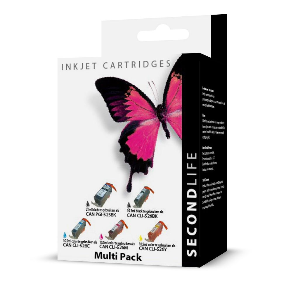 SecondLife - Multipack Canon 525 Black &amp; 526 Serie