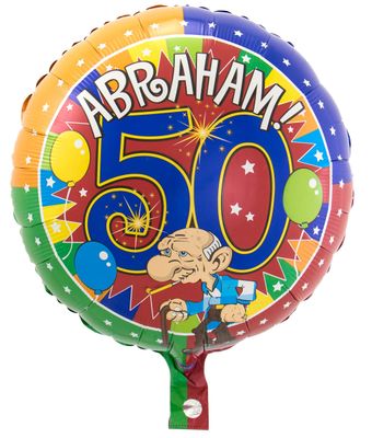 50 Jaar Abraham Knalfeest folieballon - 43cm