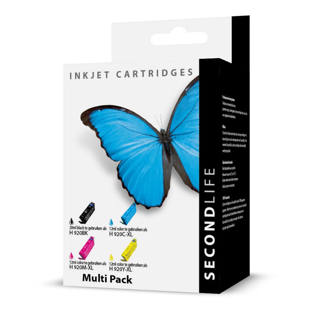 SecondLife - Multipack HP 920 BK  C  M en Y