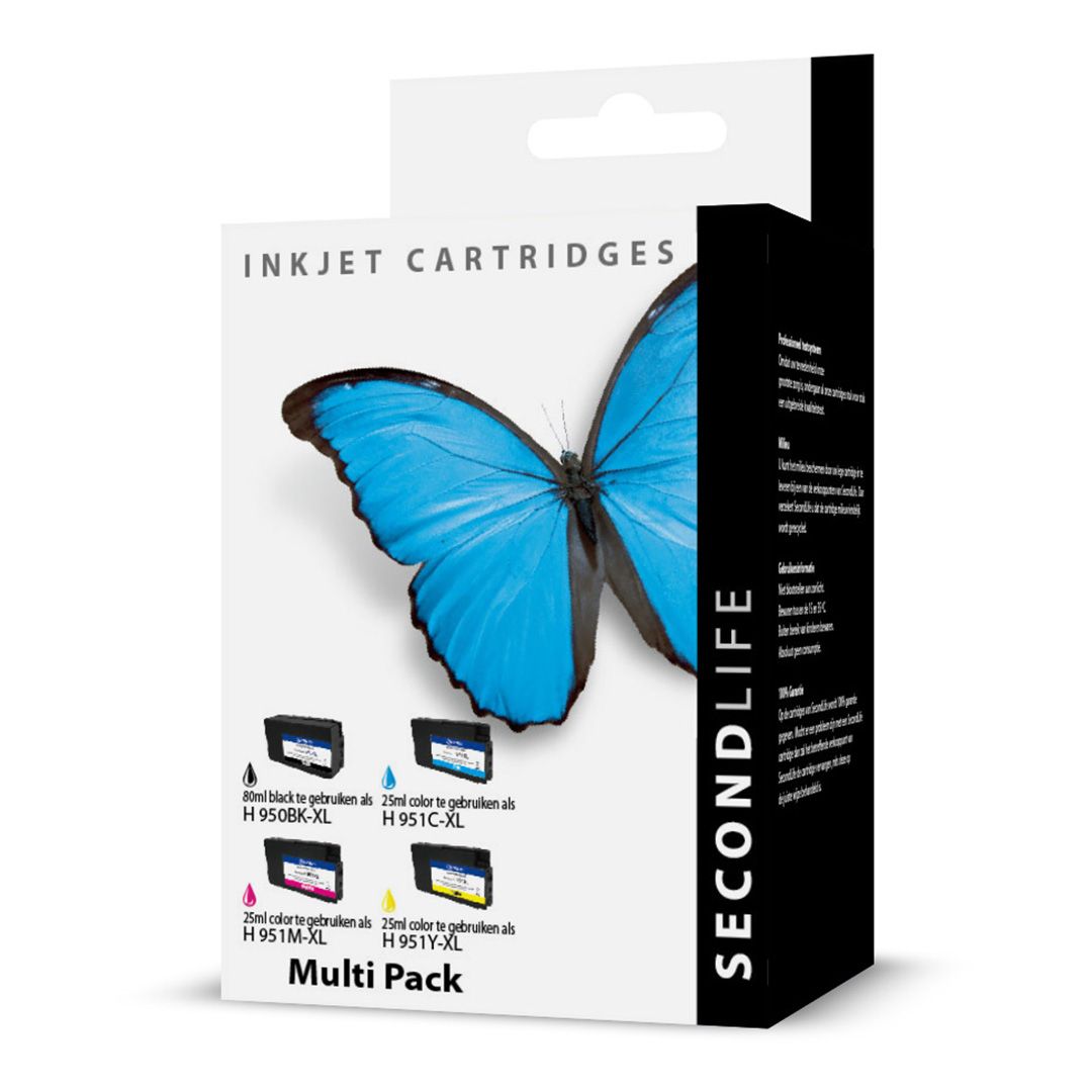 SecondLife - Multipack HP 950 / 951 BK  C  M &amp; Y