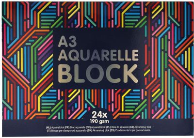 Aquarelblok A3 – 24 vel