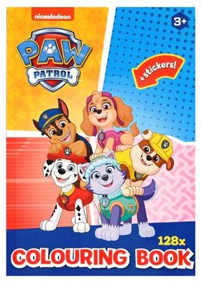 Paw Patrol kleurboek – 128 pagina&#39;s - met stickers - blauwe versie