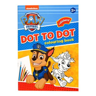 Paw Patrol punt-naar-punt kleurboek – met stickers