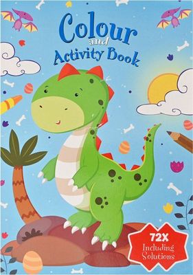 Kleur- en activiteitenboek - Dino&#39;s - 72 pagina&#39;s