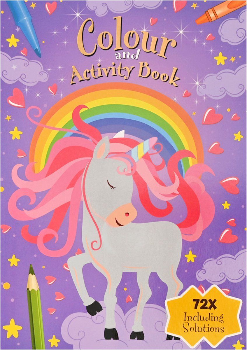 Kleur- en activiteitenboek - Unicorns - 72 pagina&#39;s