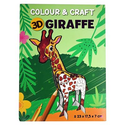 Kleur en knutsel je eigen 3D dier - Giraffe