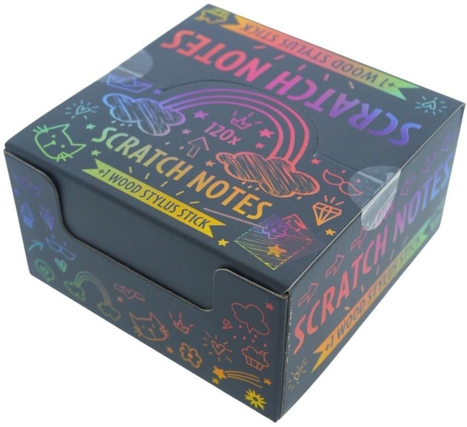 Scratch Notes - 120 vel - 9x9cm - inlcusief Houten Stylus