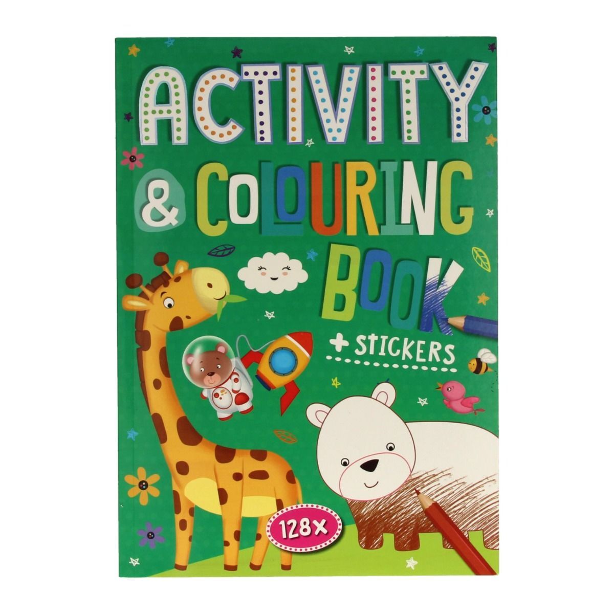 Kleur- en activiteitenboek - Jungle Dieren - 128 pagina&#39;s - met stickers