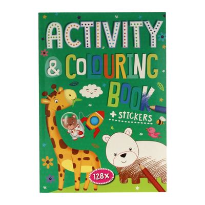 Kleur- en activiteitenboek - Jungle Dieren - 128 pagina&#39;s - met stickers