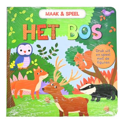 Maak &amp; Speel kartonboek – Het Bos – Dieren uitdrukken