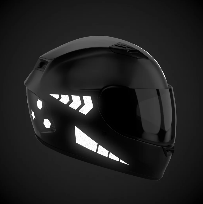 Reflective Helmet Sticker - Stars and Arrows