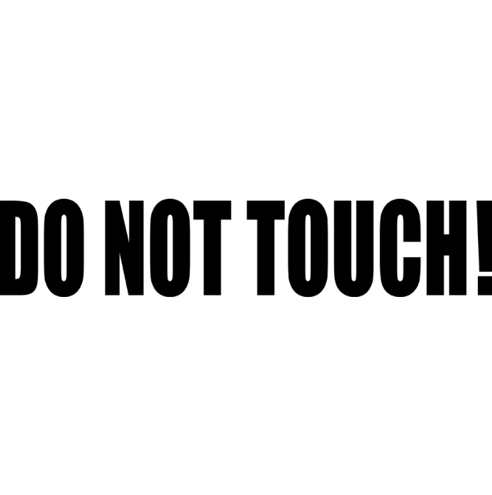 Motorcycle Decal - Do Not Touch! (2 pack)