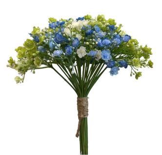 Gypsophilia bundle green/blue/cream 23cm