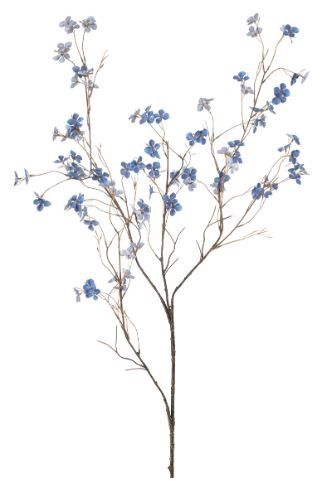 Hydrangea blossom spray x4 blue 117cm