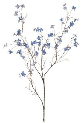 Hydrangea blossom spray x4 blue 117cm