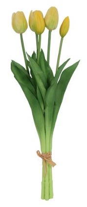 Kunst boeket Tulp Tulipa 3Dp s geel-L15B15H41CM