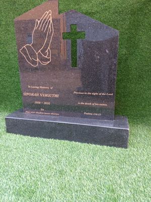 Headstones with cut-out-cross