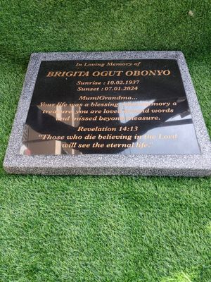 Terrazzo memorial headstone, gravestones or tombstone