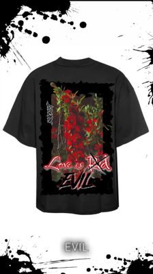 LOVE IS EVIL OVERSIZE SHIRT