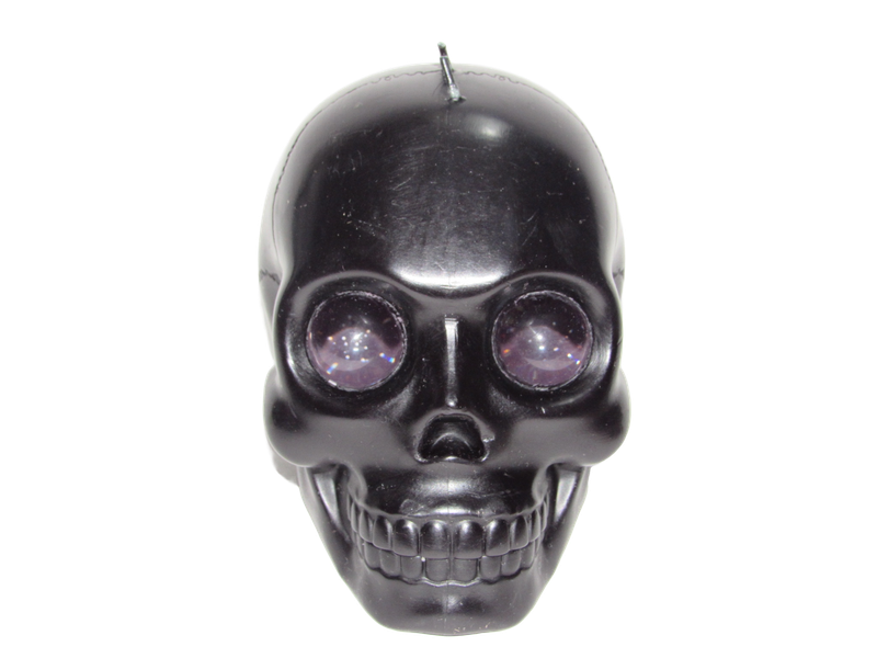 Skull Candle with Crystal Eyeballs