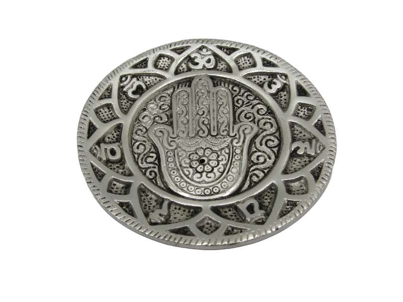 Metal Chakra Hamsa Incense Holder