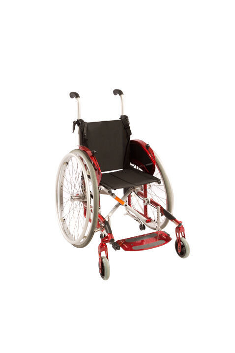 Kinderrollstuhl rot metallic