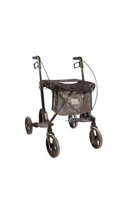 Rollator Alu/Schwarz klappbar mit Netz