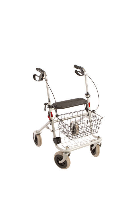 Rollator silbergrau mit Korb