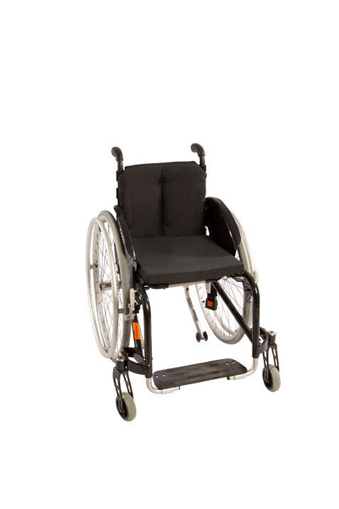 Kinderrollstuhl schwarz metallic