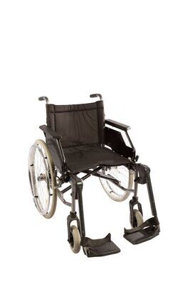 Rollstuhl mit Fußstützen, dunklegrau