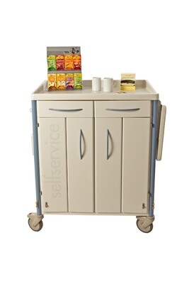 Tee-/Servicewagen bestückt breit, blau