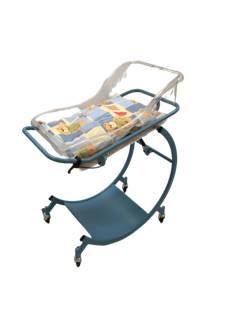 Säuglingsbett blau