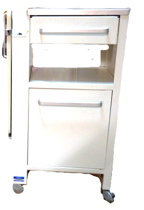 Nachtkästchen weiß, metall