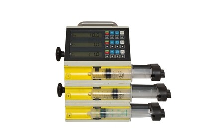 Spritzenpumpe 3-läufig gelb/schwarz